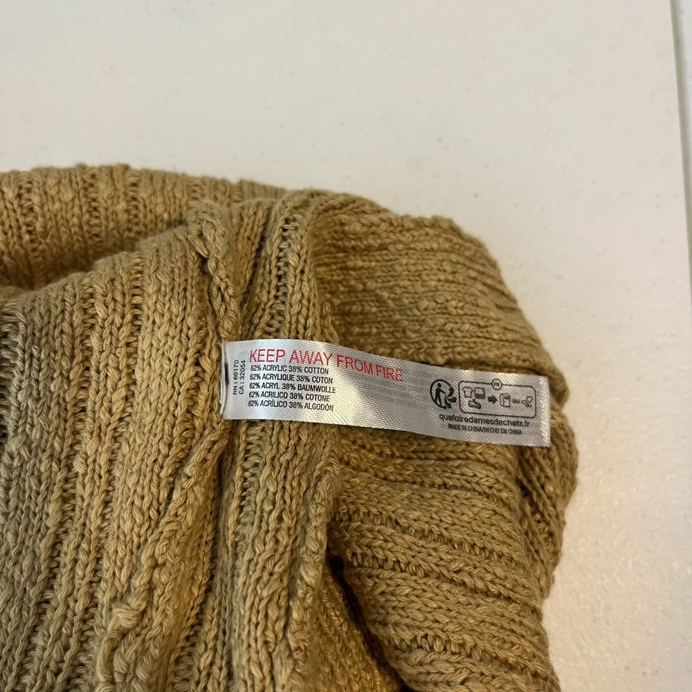 Free People FP Beach Knit Tube Top Women's Size XS Beige Button New NWT - Picture 11 of 11